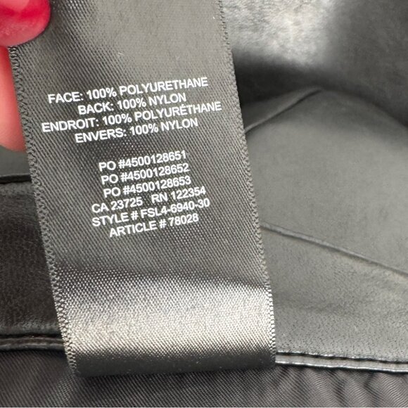 NWT Aritzia Wilfred Melina Pant in Japanese vegan leather black size 12 - Picture 10 of 10